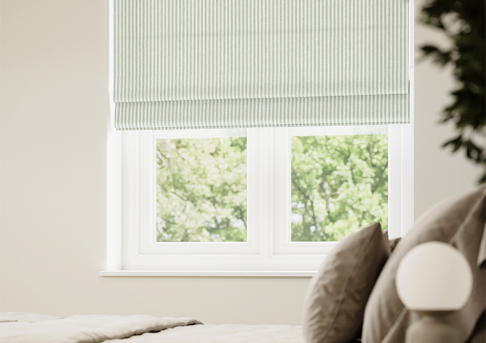 Ravelle Stripe, Breeze Blue - Roman Blind - Image 5